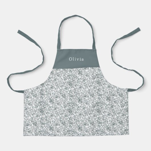 Cute Personalised Floral Botanical Pattern Apron Schürze (Vorderseite)