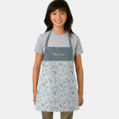 Cute Personalised Floral Botanical Pattern Apron Schürze (Insitu)