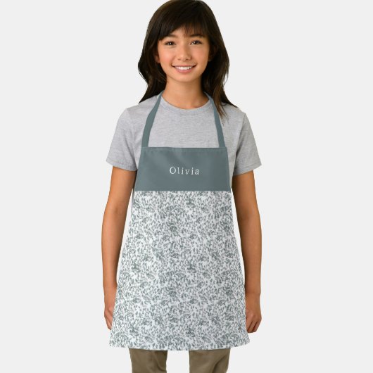 Cute Personalised Floral Botanical Pattern Apron Schürze (Insitu)