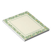 Cute Personalised Green Floral Botanical Note List Notizblock (angewinkelt)