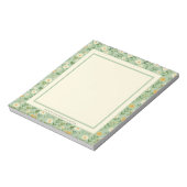 Cute Personalised Green Floral Botanical Note List Notizblock (Rotiert)