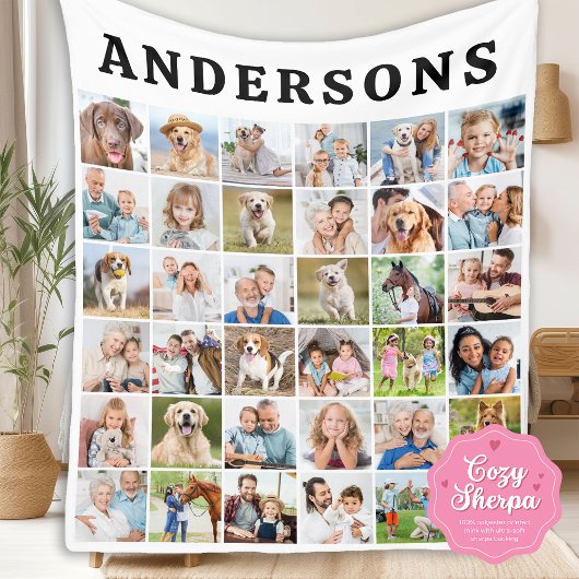 Cute Personalized 36 Photos Collage Birthday Gift Sherpadecke