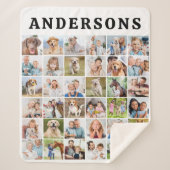 Cute Personalized 36 Photos Collage Birthday Gift Sherpadecke (Vorderseite)