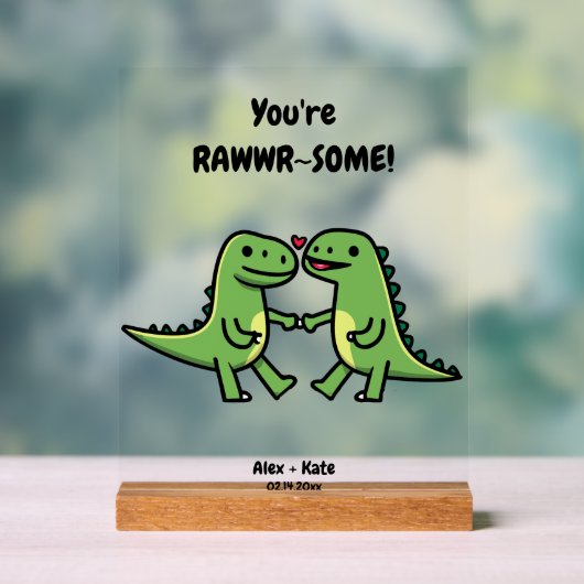 Cute Personalized Anniversary Gift Acrylschild (Neutral)