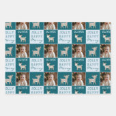 Cute Personalized Baby Photo Reindeer Christmas Geschenkpapier Set (Vorderseite)