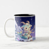 Cute Personalized Capricorn Zodiac Mug Zweifarbige Tasse (Links)