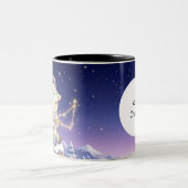 Cute Personalized Capricorn Zodiac Mug Zweifarbige Tasse (Mittel)