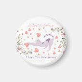 Cute Personalized Cat Love Valentine Magnet (Vorne)
