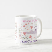 Cute Personalized Cat Valentine Giff Kaffeetasse (VorderseiteRechts)