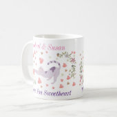 Cute Personalized Cat Valentine Giff Kaffeetasse (Vorderseite Links)