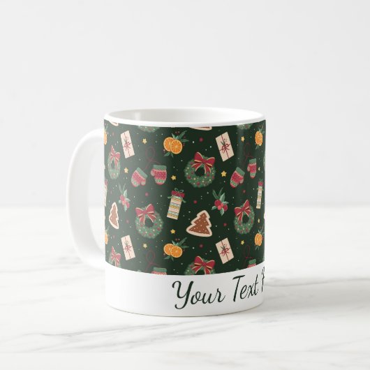 Cute Personalized Christmas Mug Kaffeetasse (Vorderseite Links)