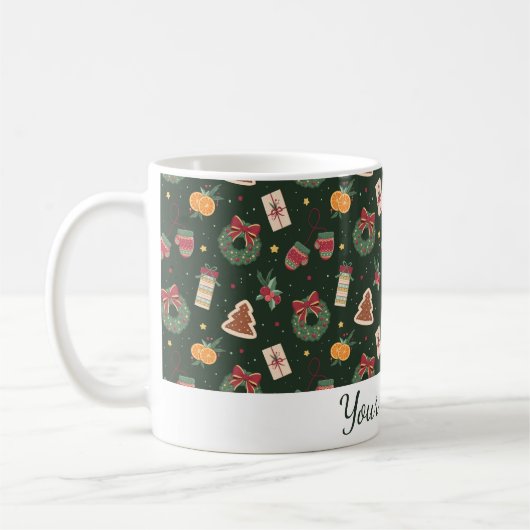 Cute Personalized Christmas Mug Kaffeetasse (Links)