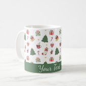 Cute Personalized Christmas Tree Mug Kaffeetasse (Vorderseite Links)