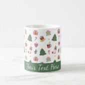 Cute Personalized Christmas Tree Mug Kaffeetasse (Mittel)