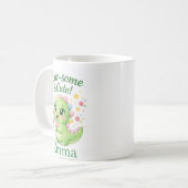 Cute Personalized Dinosaur Name Mug Kaffeetasse (Vorderseite Links)