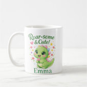 Cute Personalized Dinosaur Name Mug Kaffeetasse (Links)