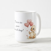 Cute Personalized Duckling Mug Kaffeetasse (VorderseiteRechts)