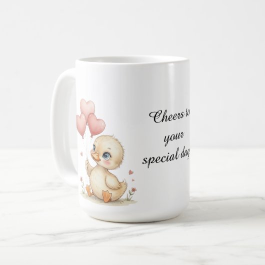 Cute Personalized Duckling Mug Kaffeetasse (Vorderseite Links)
