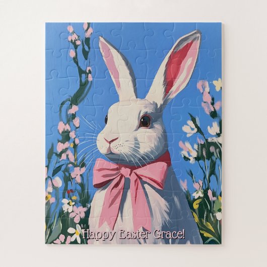 Cute Personalized Easter Bunny Puzzle (Vertikal)