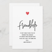 Cute Personalized Friendship Feiertagskarte (Vorne/Hinten)