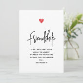 Cute Personalized Friendship Feiertagskarte (Stehend Vorderseite)