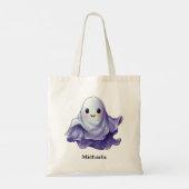 Cute Personalized Ghost Halloween Tragetasche (Rückseite)