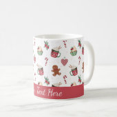 Cute Personalized Gingerbread Mug Kaffeetasse (VorderseiteRechts)