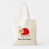 Cute personalized ladybug tote tragetasche (Rückseite)