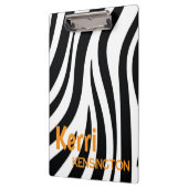 Cute Personalized Leopard Print Clipboard  Klemmbrett (Links)