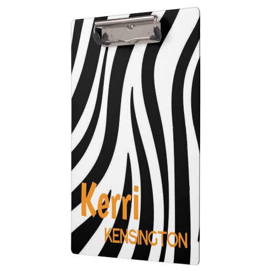 Cute Personalized Leopard Print Clipboard  Klemmbrett (Links)