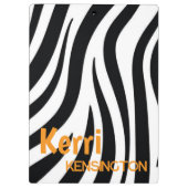 Cute Personalized Leopard Print Clipboard  Klemmbrett (Rückseite)