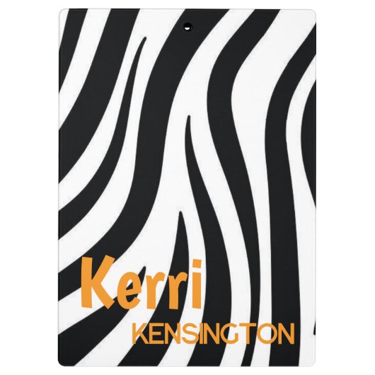 Cute Personalized Leopard Print Clipboard  Klemmbrett (Rückseite)