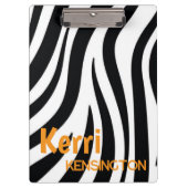 Cute Personalized Leopard Print Clipboard  Klemmbrett (Vorderseite)