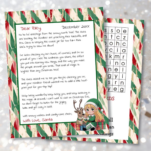 Cute Personalized Letter from Santa | Word Search (Von Creator hochgeladen)