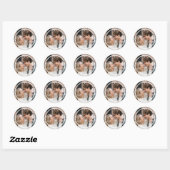 Cute Personalized Photo Custom Color Love Heart Runder Aufkleber (Blatt)