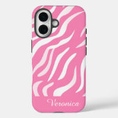Cute Personalized Pink Zebra Print iPhone  Case-Mate iPhone Hülle (Rückseite)