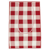 Cute Personalized Santa Christmas Holiday Mittlere Geschenktüte (Rückseite)