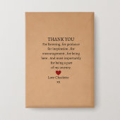 cute personalized thank you love  button (Vorderseite)