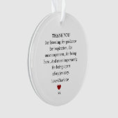 cute personalized thank you love  ornament (Vorderseite)