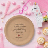 cute personalized thank you love pappteller (Party)