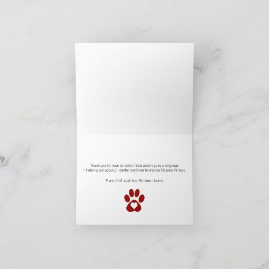 Cute Pet Adoption Vielen Dank Karten (Innenseite)