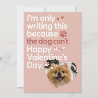 Cute Pet and Hearts Funny Retro Valentines Feiertagskarte