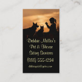 Cute Pet and Housesitting Dog Cat  Visitenkarte (Vorderseite)