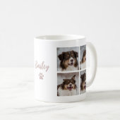 Cute Pet Dog Custom 8 Photo Collage Kaffeetasse (VorderseiteRechts)