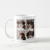 Cute Pet Dog Custom 8 Photo Collage Kaffeetasse (Links)