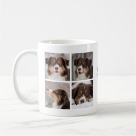 Cute Pet Dog Custom 8 Photo Collage Kaffeetasse