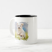 Cute Pet Keepsake Photo Playful Typography Zweifarbige Tasse (Vorderseite Links)