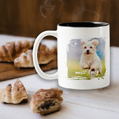 Cute Pet Keepsake Photo Playful Typography Zweifarbige Tasse