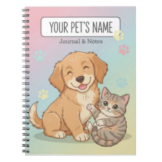 Cute Pet Notebook – Customizable Dog & Cat Journal Notizblock