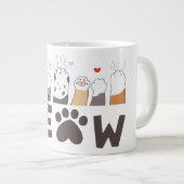 Cute Pet Paw Love Mug Jumbo-Tasse (Vorderseite Rechts)